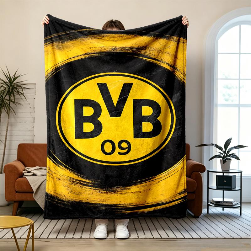 Borussia Dortmund Morbida e confortevole flanella Adatta per divani salotti campeggio all'aperto viaggi e fa anche un ottimo regalo di anniversario