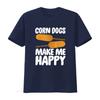 Corndog Costume T Shirt Corn Dogs Make Me Happy Vintage Washed Graphic Designer Clothes Stylish Streetwear Breathable