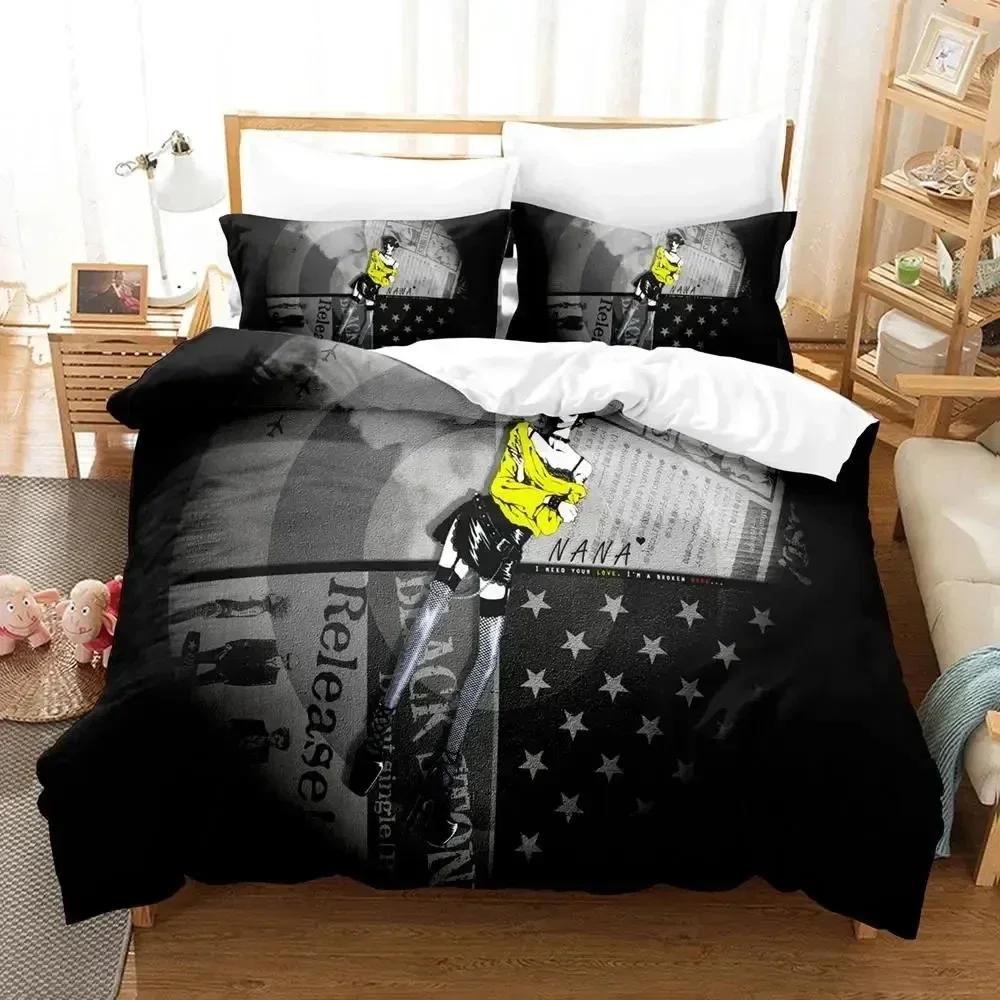 

Comforter Anime Nana Black Stones Bedding Set Bed Set Comforter King Queen Size Boys Adult Bedding Set Comforter (quilt)-EU Single(135*200cm)3pcs