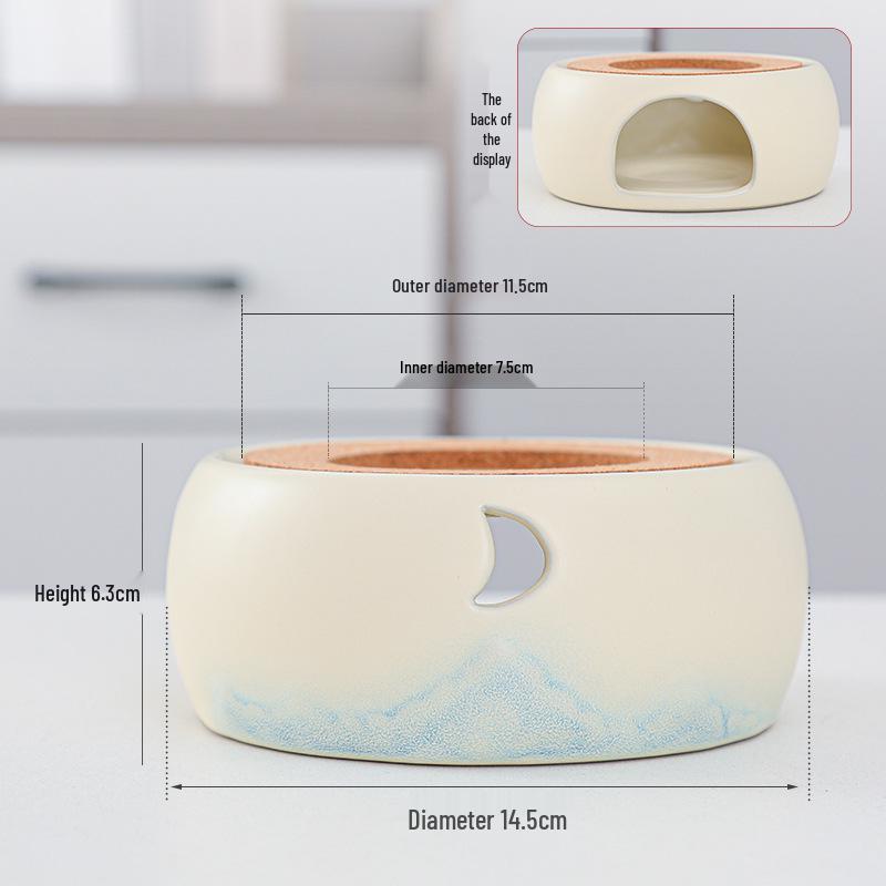 Ceramic Candle Warmer for Tea - Insulating Stove for Boiling and Warming in Home, Restaurant, or Hotel
