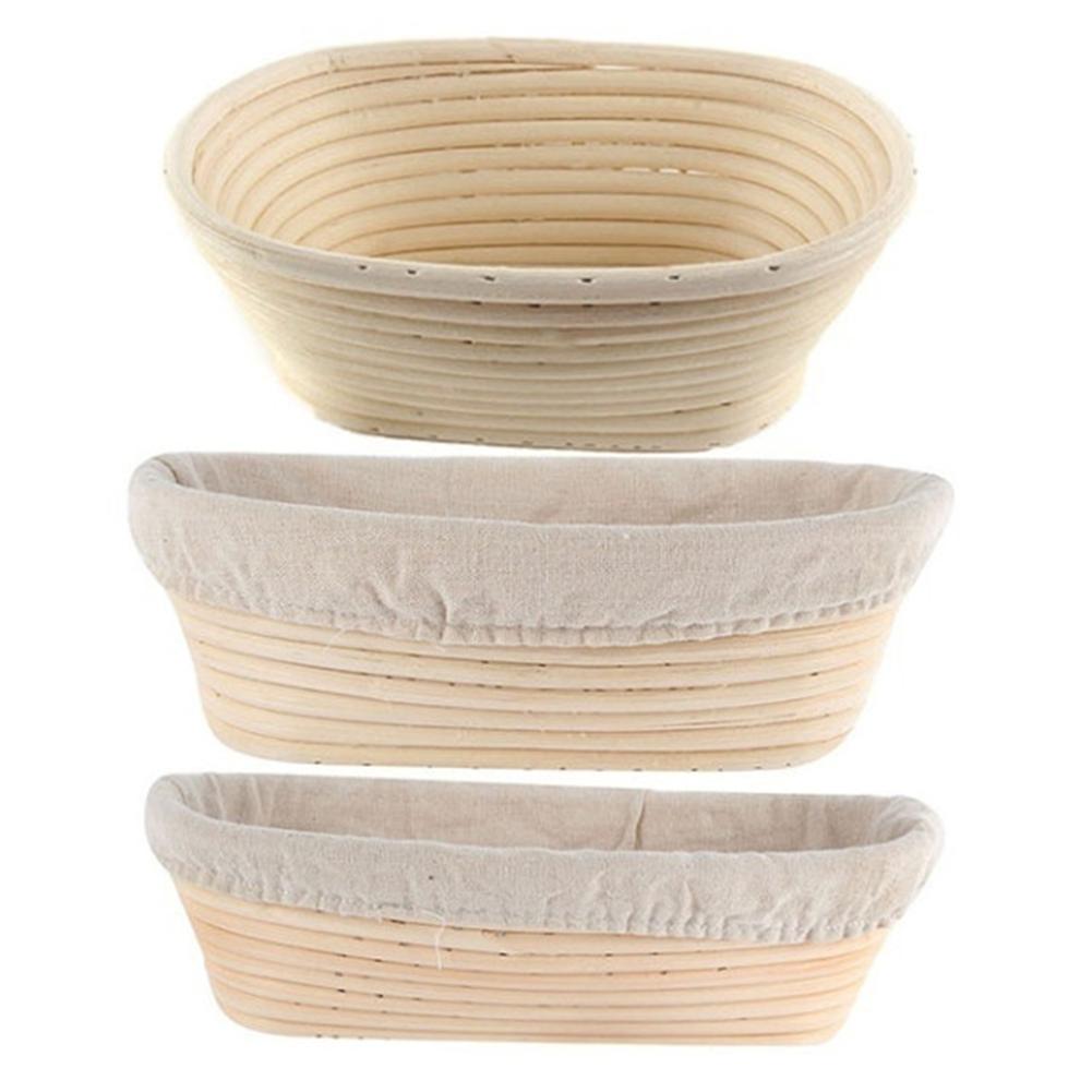 Baking Dry Basket Oval Shape Rattan Banneton Basket Bread Dough Proving Brotform Bowl