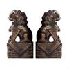 Lion Figurines ChineseStyled Standing Ornaments Carved Detail Home Decor Decoration for