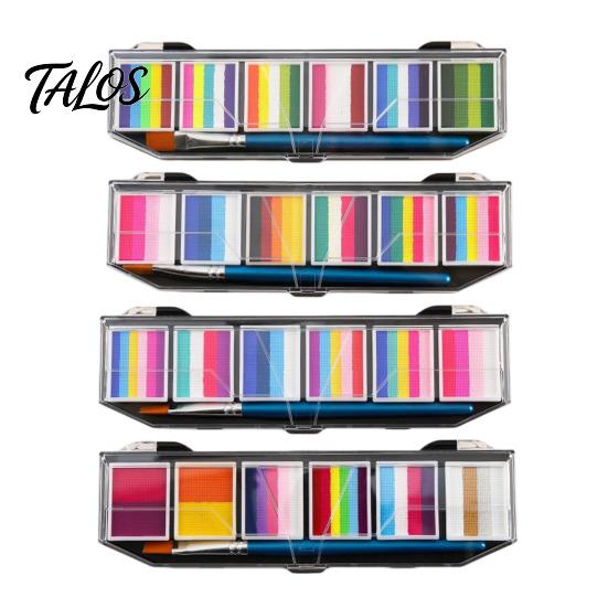 Professional Body Paint Pigments Face Oil Palette, Long-Lasting Waterproof Coverage, Bright Color Rich Pigmented Painting Makeup Kit, for Theater