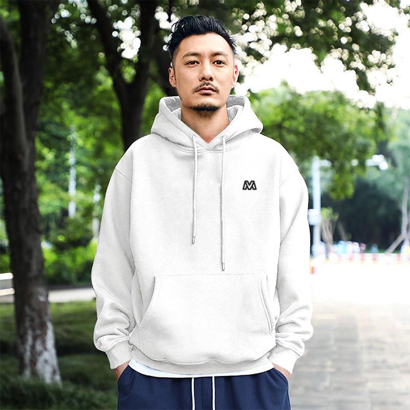 

Men s Heavyweight Velvet Hooded Sweatshirt - Trendy American High Street Style for Autumn/Winter L (135-160 lbs recommendation)