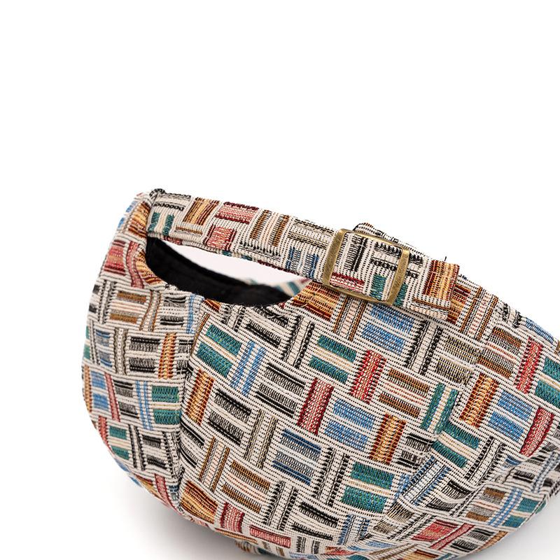 Vintage Baskenmütze Damen British Forward Cap Newsboy Cap Bunte Jacquard Plaid Cap