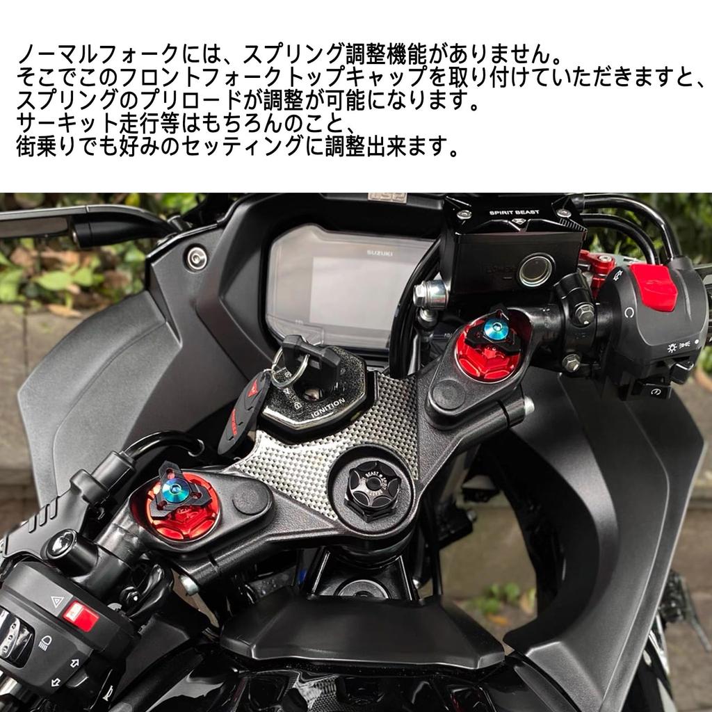 LEDISHUN Initial Adjusters (Left and Right Set) for Suzuki GSX250R, V-Strom 250, and GSR250 (All Models) (Black)
