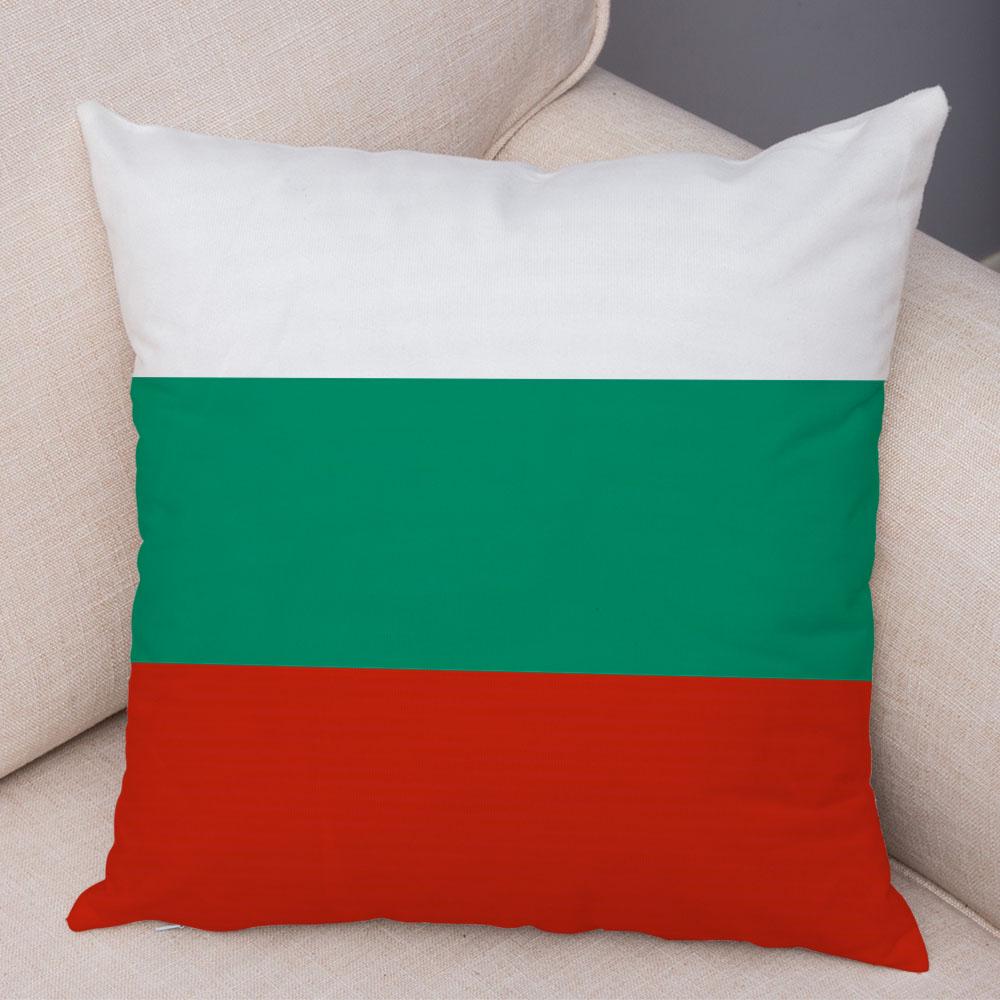 Style National Flag Cushion Cover for Sofa Home Car Decor Geometric Print Pillowcase Super Soft Plush Pillow Case Xcm