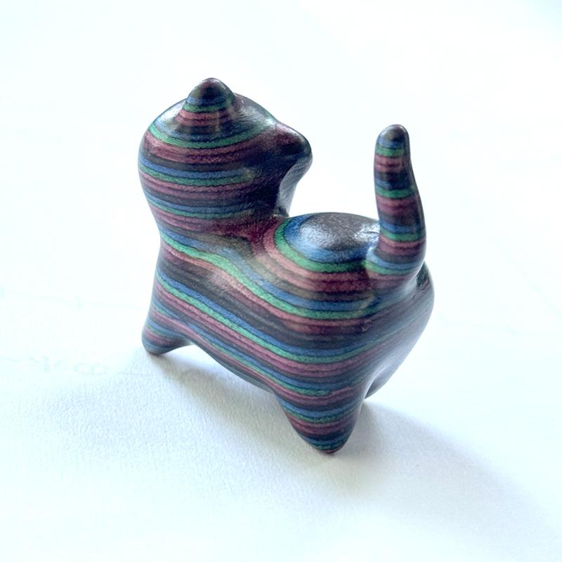 Miniature Cute Wooden Cat Desk Ornaments Office Accessories Home Decor Interior New Year 2025 Decoration Gift Event Souvenirs