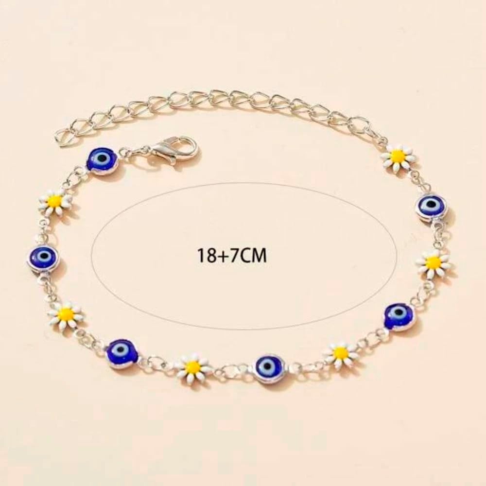 Of Evil Eye Flower Charm Bracelet Eye Bracelet Amulet for Warding Off Evil Warding Off Evil Preventing Energy and Attracting Positive Energy [Magic