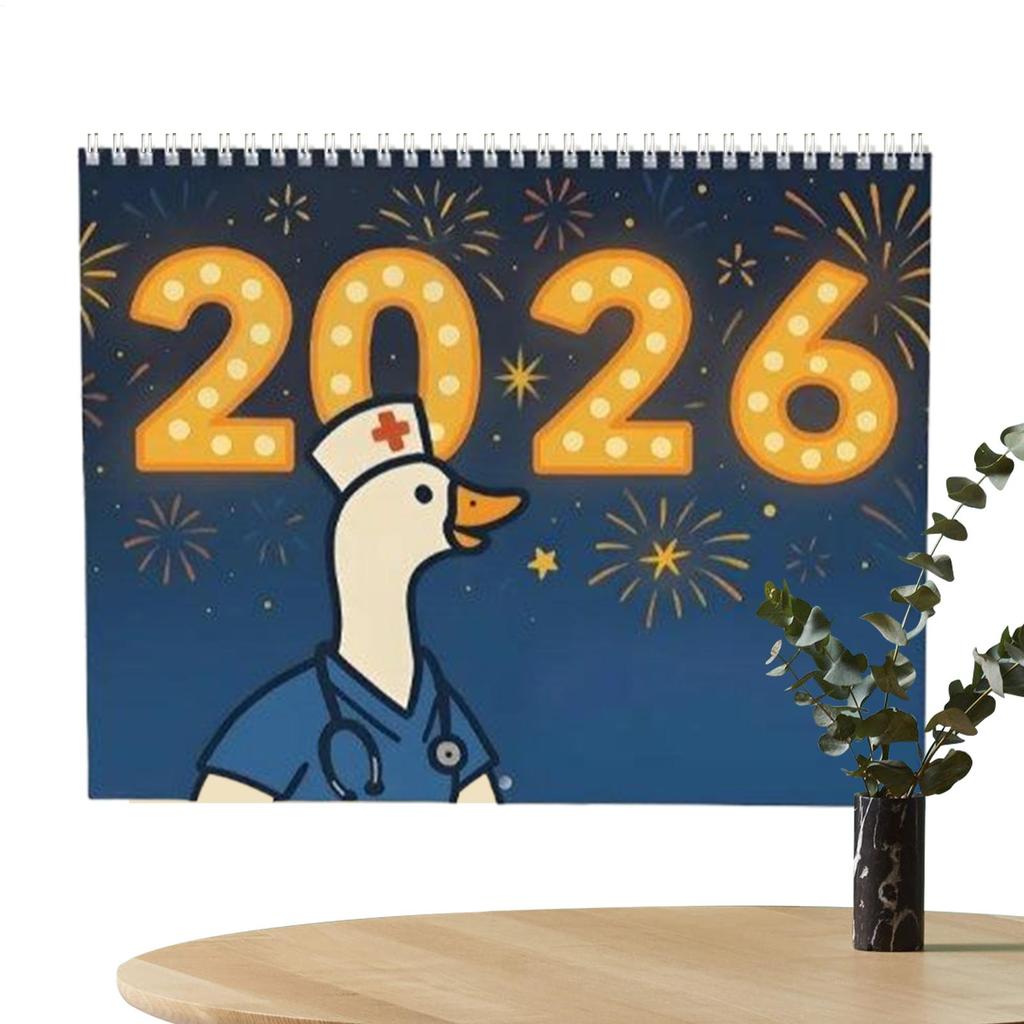 2026 Nurse GooseCalendar Creative Calendar 2026 Scheduling Tool Family Planner Organizer For Family Room Office
