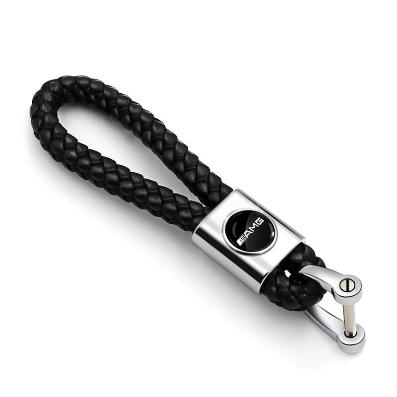 1Pcs Car Key Chain Key Ring Key Lanyard Car Emblem Styling for Mercedes Benz AMG A B R G Class GLK GLA CLA GLB GLC C200 E200