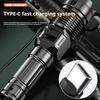 Rechargeable LED Flashlight Zoomable Torch with LCD Display 6 Modes Powerful Flashlight Fishing Camping Lantern Long Range Portable Accessories