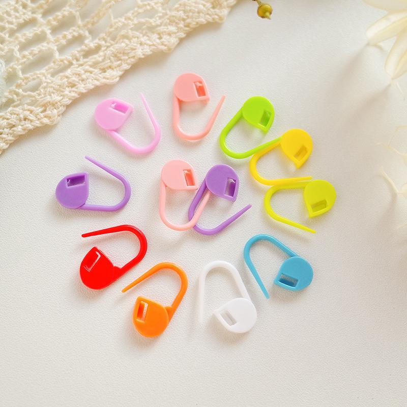 Mixed Color Crochet Hook Marking Lock Clip, Plastic Material Knitting Jacquard Tool, Hand Woven Counting Anti Slip Convenient Accessory