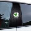 WMZW4 Car B-Pillar Center Column Cover Decals Decoration Stickers for Skoda Logo Octavia Yeti VRS Kodiaq Karoq Tour Superb Fabia Rapid