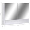 VidaXL Armoire à Miroir de Salle de Bain LED Armoire Murale Meuble de Rangement à Miroir de Toilette Maison Intérieur Blanc 323604