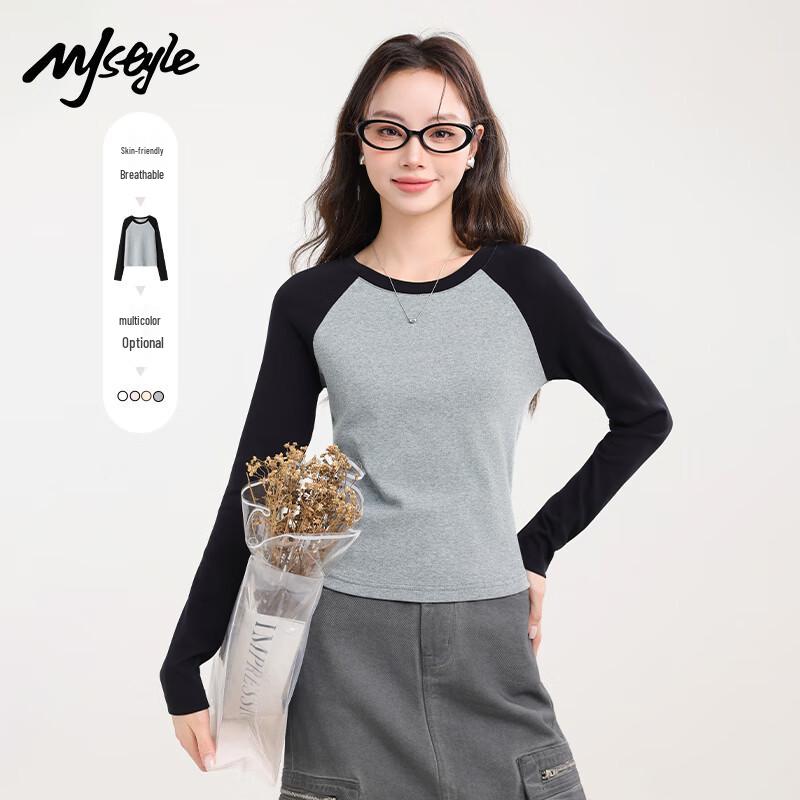 MJ STYLE Women s Slim-Fit Raglan Sleeve T-Shirt XL