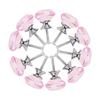 10 Pcs Diamond Shape Design Crystal Glass Door Knobs Cupboard Drawer Pull Kitchen Cabinet Door Wardrobe Handles Hardware