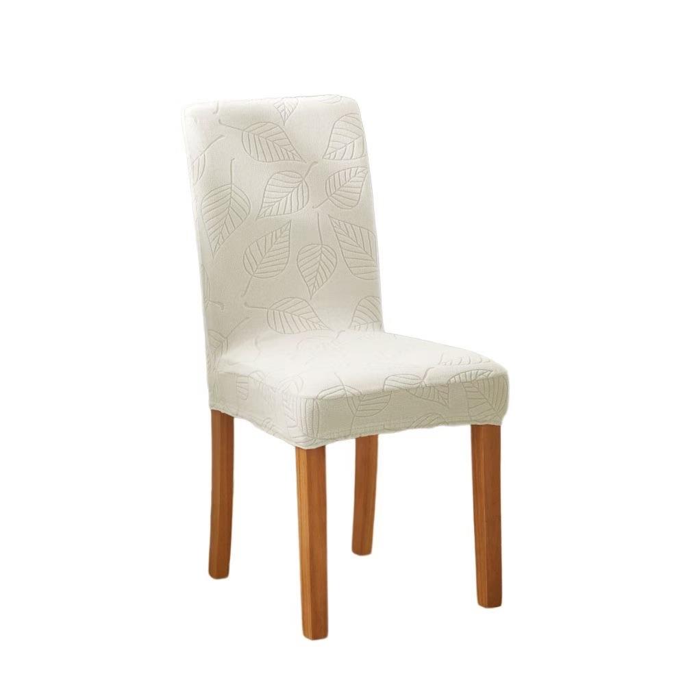 

Latest Jacquard Straight Back Chair Cover Elastic Home Use Thickened Stool Backrest Universal Cat-proof Dining Chair Furniture Protector 56-65cm] кремовый