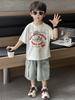 Boys' Cartoon Mouse Bamboo Cotton T-Shirt - Japanese Trend, Summer 2026 Style, Kids' Half Sleeve