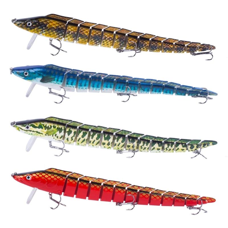 Floating Eel Lures Crankbait Multi Jointed Swimbait 23cm 42G Artificial Baits with Treble Hook 13 Segment Fishing Tackle