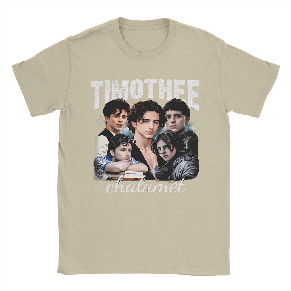 Oversized TShirt Beach Timothee Chalamet American Actor Hip Hop T Shirts Cotton Tshirt for Man Y2K Basic Short Sleeve Top Tees