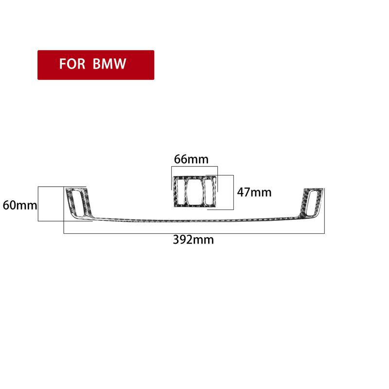 Real Carbon Fiber Car Accessories Dashboard Center Air Vent Trim Cover Soft Sticker For BMW X5 F15 2014-2018 X6 F16 2015-