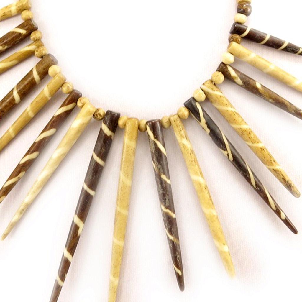 Les Trésors De Lily [C5026] - Collier Créateur 'Kilimanjaro' Marron Bicolore