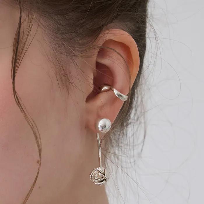 Rose With Dew - Earcuff 03