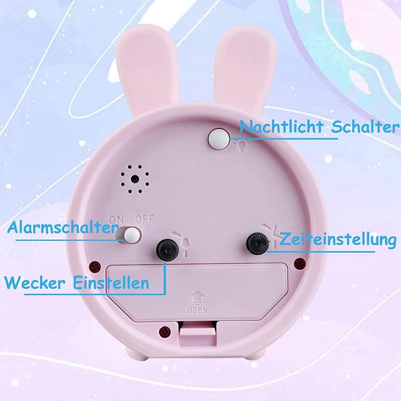 Children's Alarm Clock For Girls Without TickingRabbit Children's Alarm Clock Silent Alarm Clock With Light Student