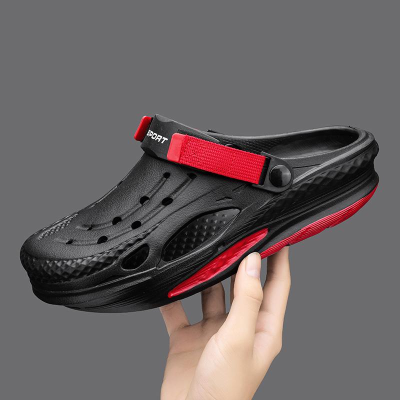 

Уличная пляжная обувь, быстросохнущие легкие мужские тапочки, летние модные мужские сандалии, 2024 оригинальная садовая обувь, мягкий выбор 42