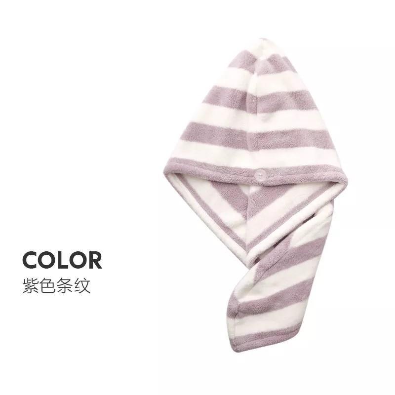 Factory Price Dry Hair Towel Absorbent Striped Bath Towel Women Washcloth for Shower Bathroom Microfiber Home