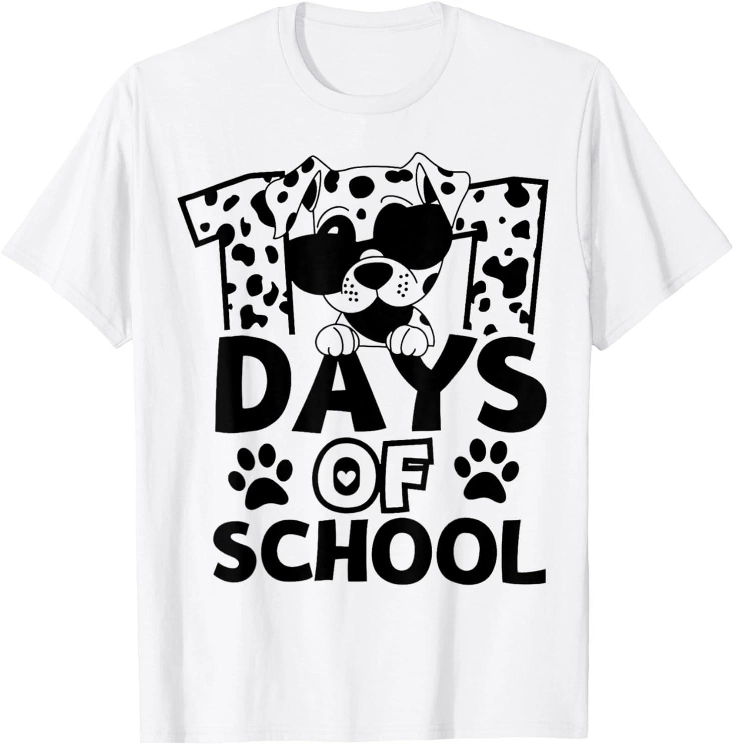 100 Days of School Dalmatian Dog 100th Day of School T shirt S