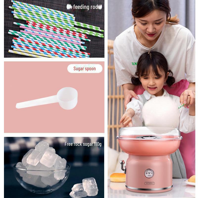 Children's Electric Cotton Candy Maker: Compact, Non-Stall Design for Home and DIY Use. Ideal for Small-Scale and International Connections.