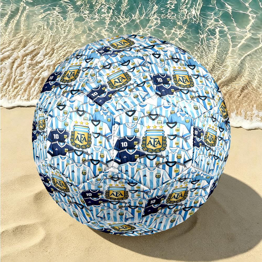 1pc Argentina Football Crest Size 5 Soccer Ball, Suitable for Practice Matches/tournament Training,Lightweight and Durable Logo7074