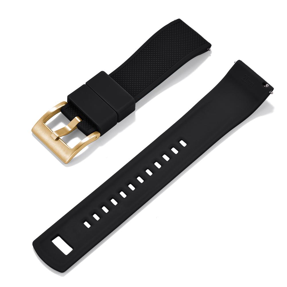 STAPELP Premium Silicone Watch Band Quick Release Rubber 20mm Watch Strap Silicone Watch Strap Watch Replacement Watchband