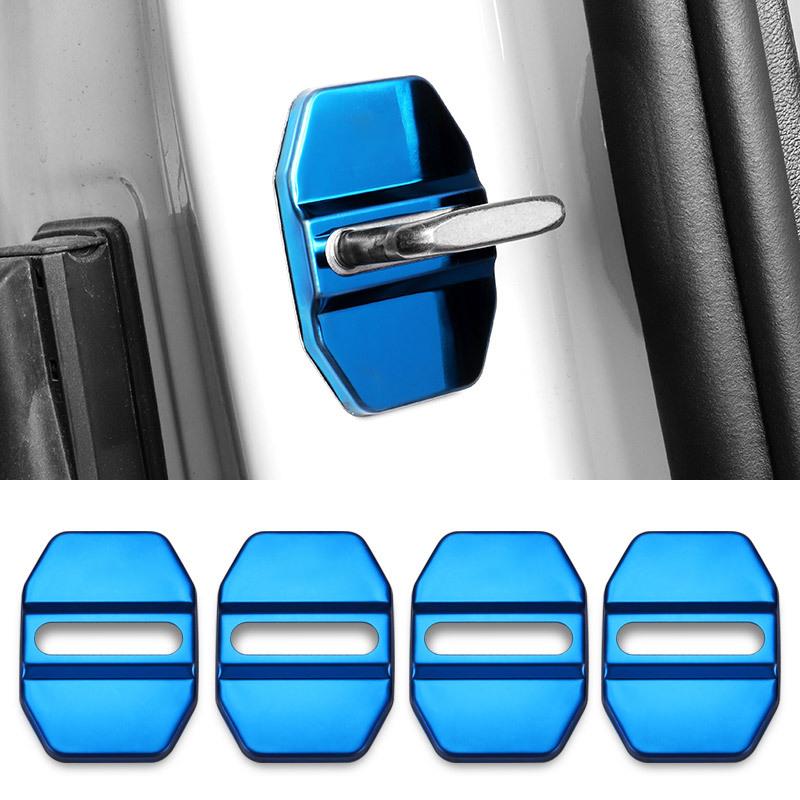 

4PCS Car Door Lock Cover Stainless Steel Protection Accessories For BMW Performance X7 G30 G20 G05 G11 E48 Series i4 G07 G06 G02 синий