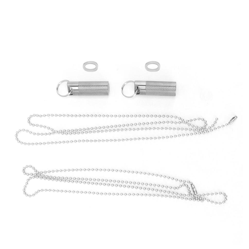 2 Pcs Medicine Sealed Bottle Waterproof Portable Keyring Single Layer Sealed Medicine Container