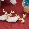 Exquisite And Sweet European And Korean Christmas Stud Earrings Temu Holiday Super Explosion, Metal Wind Elk Christmas Jewelry