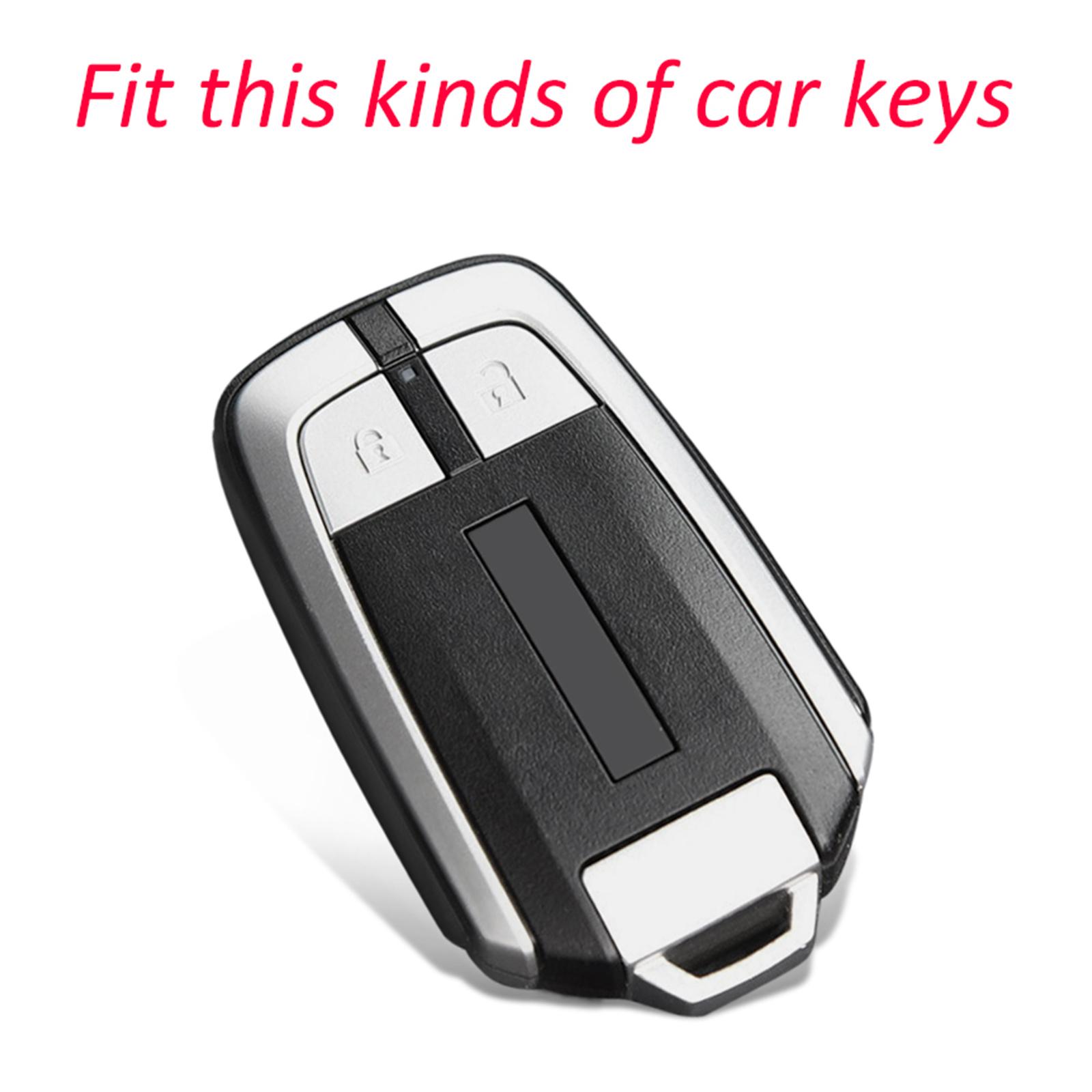 Leather Silicone Car Key Case Cover With Buckle For Isuzu