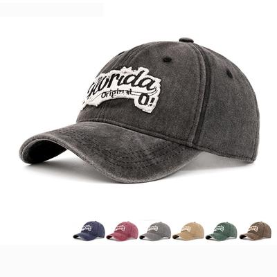 Vintage Letter Baseball Cap Women's Embroidered Cap Men's Outdoor Sports Sun Hat