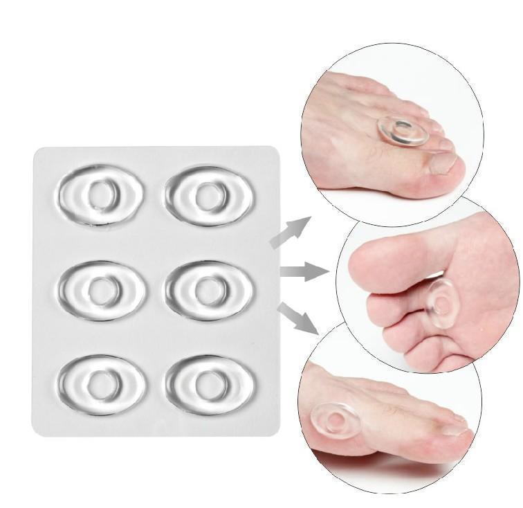 

Unisex Silicone Round Corn Pads - Anti-Wear & Pain-Relief Foot Insoles Universal белый