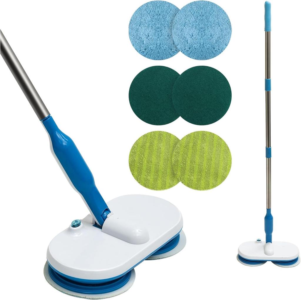 Cordless Electric Lightweight Telescopic Electric Mop with Double USB for Wiping and Mop, 362° Rotation, Cordless, Rechargeable, Cleaning, STTB-NEW