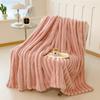 Ultra Soft Faux Rabbit Fur Throw Blanket Warm Plush Striped Blankets Conditioning Quilt Multi Functional Sofa Cover Blanket