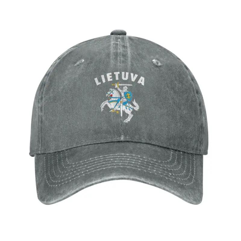 Custom Cotton Lietuva Lithuania Coat Of Arms Baseball Cap Sun Protection Women Men'S Adjustable Dad Hat