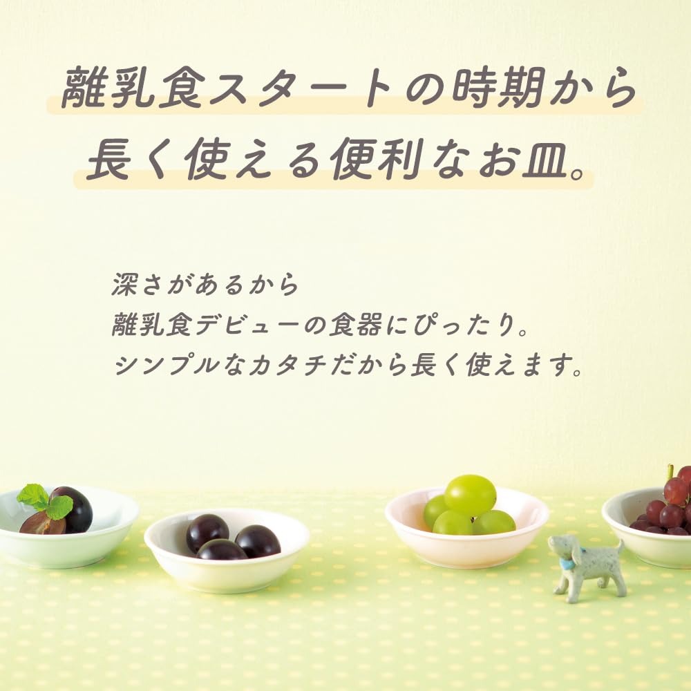 [Official] OGISO (Ogiso) - Used in Nurseries Reinforced Porcelain Small Plate, 9.8cm, Noah Cafe, 10096250A100, Perfect for Snacks, Fruits,