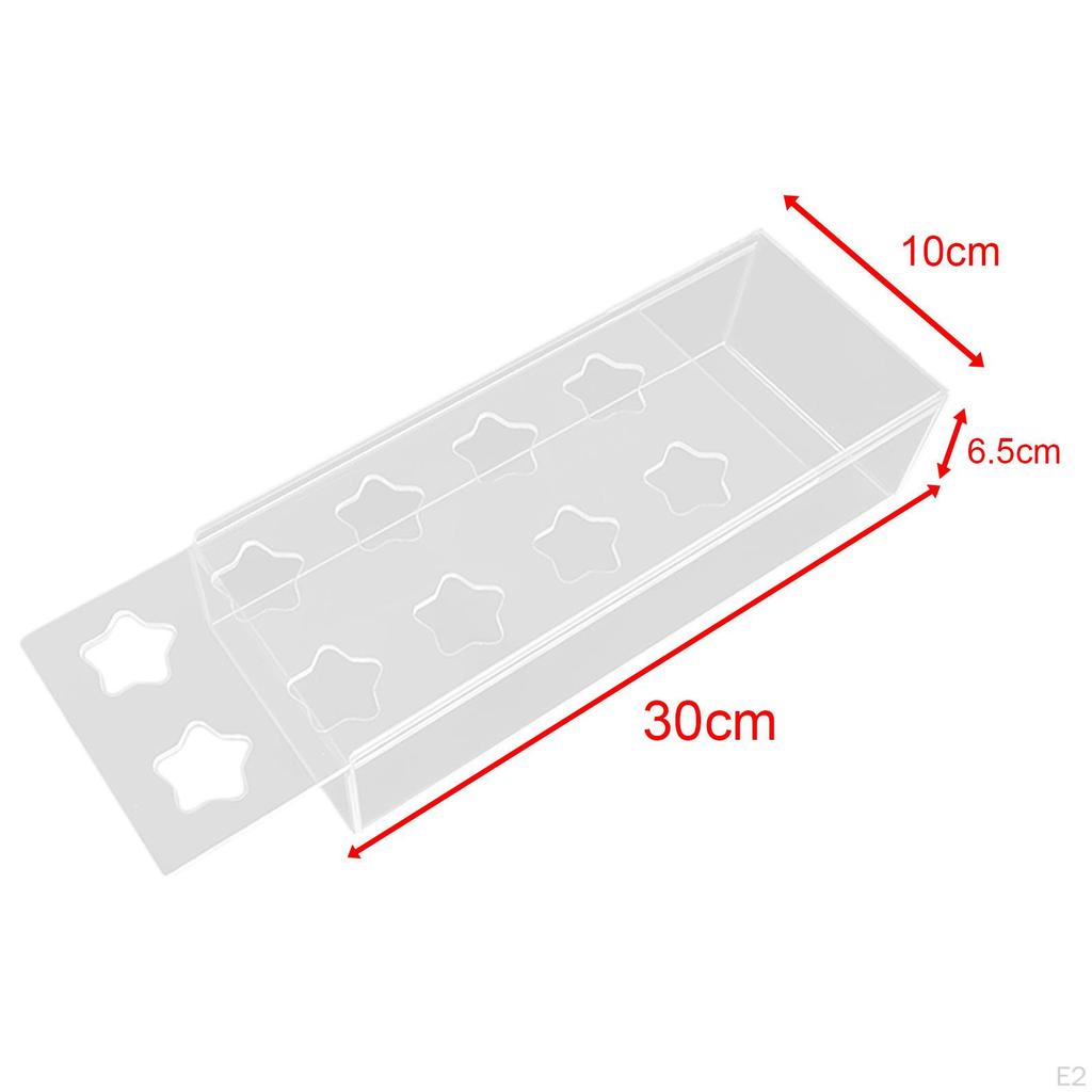 Acrylic Flower Vase Art with Light Bar Modern Pot Rectangle Floral Arrangement for Home