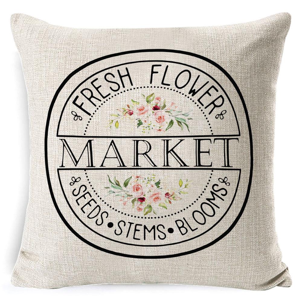 Home Furnishings Christmas Pillow Cover Nordic Plaid Linen Cushion Cover Sofa Cushion Cover