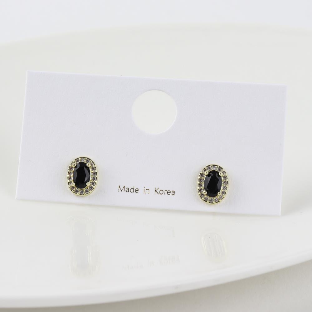 Women's luxurious wedding look silver 925 round earrings