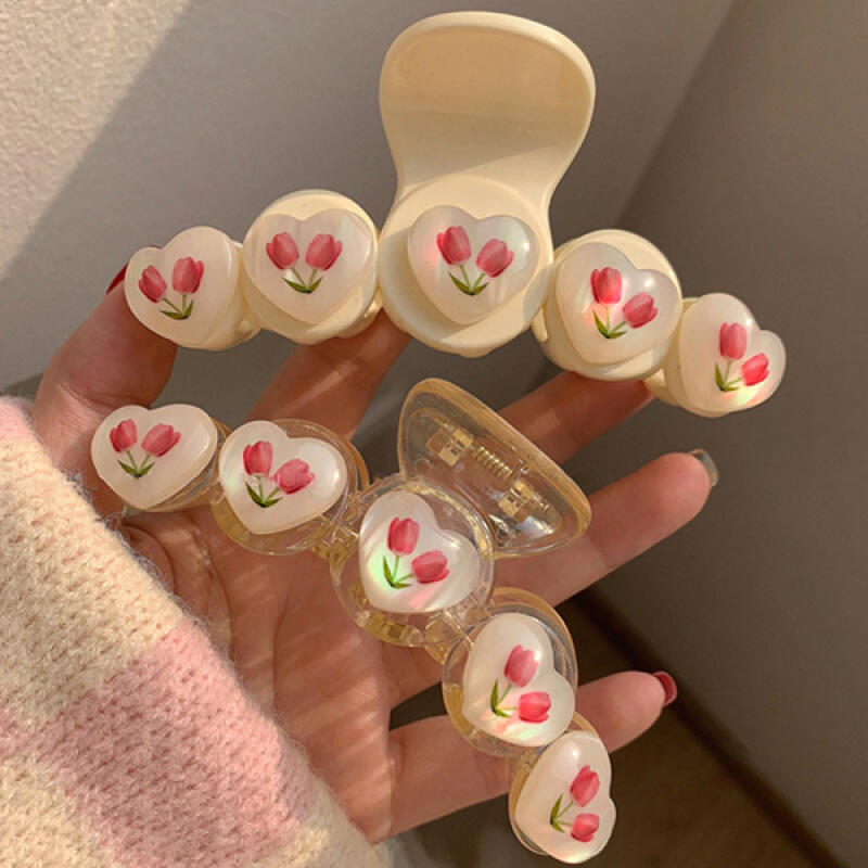 Euros Point Tulip Hair Clip ivory