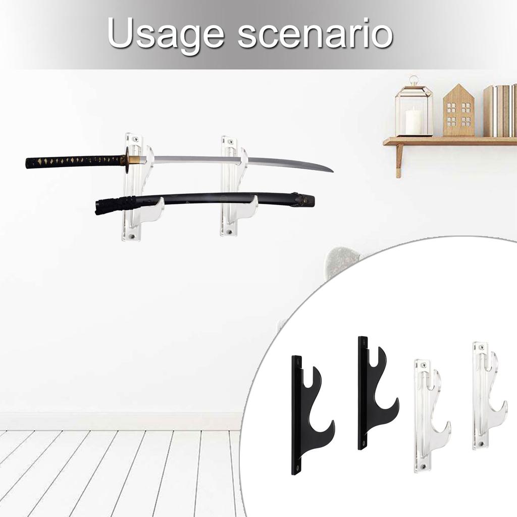 Fashionable Swords Hanger Bracket Rack with Mounting Hardware Supports Various Swords 2 Pack Supplies for Home Use